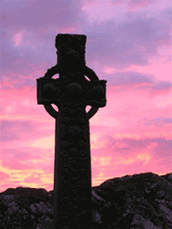 St. Martin's Cross at sunset